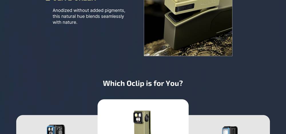 Oclip Ultra EDC Mini Light - 3-in-1 Cahaya