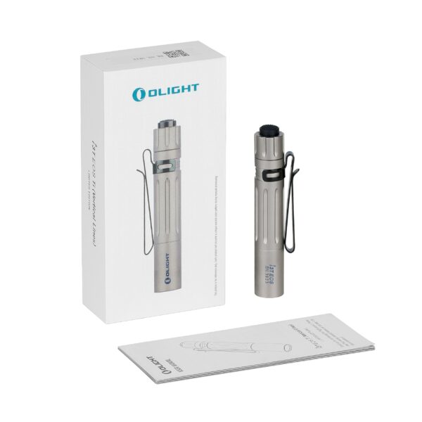 Olight i3T EOS Ti Vertical Lines Titanium Senter LED - Image 6