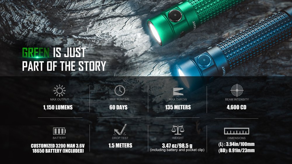 olightstore.id olight s2r baton ii green